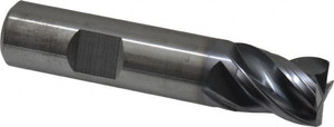 Kennametal 5/8" Diam 4 Flute Solid Carbide 0.02" Chamfer Width Corner Chamfer End Mill AlTiN Finish, 3" OAL, 3/4" LOC, 5/8" Shank Diam, Variable° Helix 4067237 - 44194272