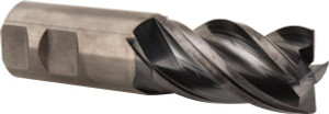 Kennametal 1-1/4" Diam 4 Flute Solid Carbide 0.015" Chamfer Width Corner Chamfer End Mill AlTiN Finish, 5" OAL, 2-1/4" LOC, 1-1/4" Shank Diam, Variable° Helix 4067331 - 51868735