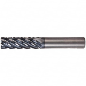 Kennametal 5/8" Diam 6 Flute Solid Carbide 0.03" Corner Radius End Mill AlTiN Finish, 6" OAL, 3-1/8" LOC, 5/8" Shank Diam, 38° Helix, RH Cut, RH Flute, Centercutting 6767708 - 12259073