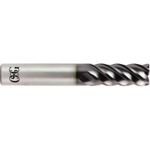 OSG 5/16" Diam 5 Flute Solid Carbide 0.06" Corner Radius End Mill TiAlN Finish, 2-1/2" OAL, 3/4" LOC, 5/16" Shank Diam, Variable° Helix 20553123 - 87592754