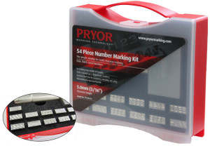 Pryor 54 Piece Number Marking Kit, 3/16"/5mm - TINMK050
