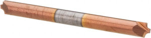 Accupro 0.04" Radius, 1/8" Diam, 2 Flute Solid Carbide Corner Rounding End Mill Double End, TiCN Finish, 1-1/2" OAL, 1/8" Shank Diam 12180316 - 08480881
