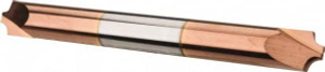 Accupro 0.078" Radius, 1/4" Diam, 2 Flute Solid Carbide Corner Rounding End Mill Double End, TiCN Finish, 2-1/2" OAL, 1/4" Shank Diam 12180334 - 08481004