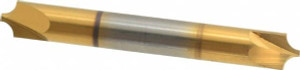 Accupro 0.118" Radius, 5/16" Diam, 2 Flute Solid Carbide Corner Rounding End Mill Double End, TiN Finish, 2-1/2" OAL, 5/16" Shank Diam 12179328 - 01177096