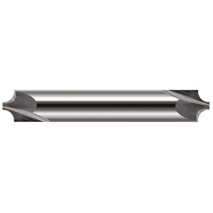 Harvey Tool 1/16" Radius, 1/4" Diam, 2 Flute Solid Carbide Corner Rounding End Mill Double End, Uncoated, 4" OAL, 1/4" Shank Diam 928062 - 55915037