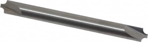 Hertel 0.062" Radius, 3/16" Diam, 2 Flute Solid Carbide Corner Rounding End Mill Double End, Uncoated, 2" OAL, 3/16" Shank Diam CFR16303L - 74127218