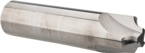 Hertel 1/4" Radius, 1" Diam, 3 Flute Solid Carbide Corner Rounding End Mill Single End, Uncoated, 4" OAL, 1" Shank Diam CFR16098K - 79892956