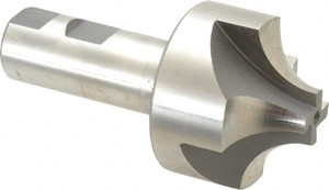 Hertel 3/4" Radius, 2-1/4" Diam, 4 Flute High Speed Steel Corner Rounding End Mill Single End, Uncoated, 4-5/16" OAL, 1" Shank Diam 13102 - 79572715
