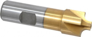 Value Collection 3/16" Radius, 7/8" Diam, 4 Flute High Speed Steel Corner Rounding End Mill Single End, TiN Finish, 3-1/8" OAL, 3/4" Shank Diam 183-6130 - 05208475