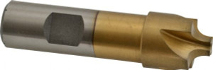 Value Collection 7/32" Radius, 7/8" Diam, 4 Flute High Speed Steel Corner Rounding End Mill Single End, TiN Finish, 3-1/4" OAL, 3/4" Shank Diam 183-6692 - 05208517