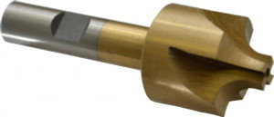 Value Collection 9/32" Radius, 1-1/8" Diam, 4 Flute High Speed Steel Corner Rounding End Mill Single End, TiN Finish, 3-1/4" OAL, 1/2" Shank Diam 183-6189 - 05208574