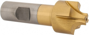 Value Collection 9/32" Radius, 1-1/8" Diam, 4 Flute High Speed Steel Corner Rounding End Mill Single End, TiN Finish, 3-1/4" OAL, 3/4" Shank Diam 183-6197 - 05208582