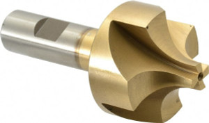 Value Collection 9/16" Radius, 1-5/16" Diam, 4 Flute High Speed Steel Corner Rounding End Mill Single End, TiN Finish, 4" OAL, 3/4" Shank Diam 183-6353 - 05208806