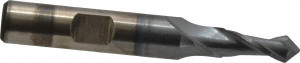 Cleveland 1/4" Diam, 1/2" LOC, 2 Flute, 90° Point Angle, High Speed Steel Drill Mill TiCN Finish, 2-5/16" OAL, 3/8" Shank Diam C40519 - 87405957