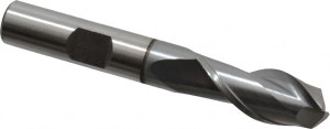 Cleveland 7/16" Diam, 13/16" LOC, 2 Flute, 90° Point Angle, High Speed Steel Drill Mill TiCN Finish, 2-1/2" OAL, 3/8" Shank Diam C40522 - 87406013