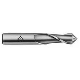 Cleveland 7/8" Diam, 1-1/2" LOC, 2 Flute, 90° Point Angle, High Speed Steel Drill Mill TiN Finish, 3-1/4" OAL, 3/4" Shank Diam C40516 - 87406377