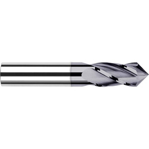 Harvey Tool 5/8" Diam, 1-1/4" LOC, 4 Flute 90° Point Angle Solid Carbide Drill Mill AlTiN Finish, 3-1/2" OAL, 5/8" Shank Diam 15340-C3 - 84673003