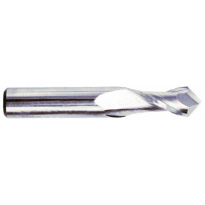 Melin Tool 1mm Diam, 4mm LOC, 2 Flute, 90° Point Angle, Solid Carbide Drill Mill Uncoated, 1-1/2" OAL, 3mm Shank Diam 13369 - 78715265