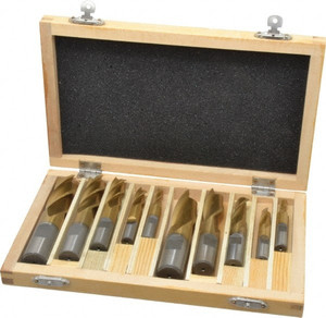 Value Collection 1/4 to 3/4", 2, 4 Flute Square End Mill Set TiN Coating, High Speed Steel, Single End, Centercutting 320-0003 - 63325245