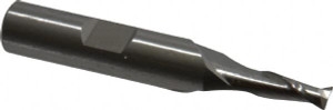 Cleveland 3/16" Diam, 7/16" LOC, 2 Flute High Speed Steel Keyway End Mill Spiral Flute, Uncoated, 3/8" Shank Diam, 2-3/8" OAL, 30° Helix, Centercutting C41673 - 87395992