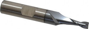 Cleveland 3/16" Diam, 7/16" LOC, 2 Flute High Speed Steel Keyway End Mill Spiral Flute, TiCN Finish, 3/8" Shank Diam, 2-3/8" OAL, 30° Helix, Centercutting C38958 - 87396495