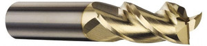 Accupro 12mm Diam 3-Flute 37° Solid Carbide Square Roughing & Finishing End Mill ZrN Finish, 32mm LOC, 75mm OAL, 12mm Shank Diam, Chipbreaker 350MM04724C5 - 65848210