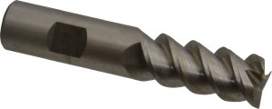 Hertel 3/4" Diam 3-Flute 60° Powdered Metal Square Roughing & Finishing End Mill Uncoated, 1-5/8" LOC, 3-7/8" OAL, 3/4" Shank Diam, Chipbreaker 15478 - 59912865