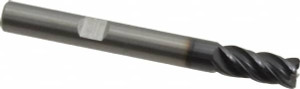 Kennametal 6mm Diam 4-Flute 38° Solid Carbide 0.04" Chamfer Length Corner Chamfer Roughing & Finishing End Mill AlTiN Finish, 13mm LOC, 57mm OAL, 6mm Shank Diam, Chipbreaker, Series F4AS 4046268 - 44193522