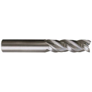 Kennametal 1/2" Diam 3-Flute 38° Solid Carbide Square Roughing & Finishing End Mill Uncoated, 1-1/4" LOC, 3" OAL, 1/2" Shank Diam, Chipbreaker, Regular Length, Series ABDE 3660429 - 85072692