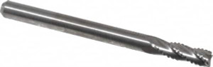 M.A. Ford 1/8" Diam 4-Flute 30° Solid Carbide Square Roughing & Finishing End Mill Uncoated, 3/8" LOC, 1-1/2" OAL, 1/8" Shank Diam, Chipbreaker, Regular Length, Series 114 11412500 - 01946086