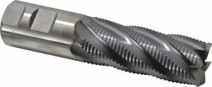 Niagara Cutter 1-1/4" Diam, Fine Pitch, 3" LOC, 6 Flute Cobalt Roughing Square End Mill TiCN Finish, 5-1/2" OAL, 1-1/4" Shank Diam, Single End, 30° Helix 17016216 - 45553674