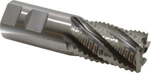 OSG 1-1/4" Diam, Coarse Pitch, 2" LOC, 6 Flute Cobalt Roughing Square End Mill Uncoated, 4-1/2" OAL, 1-1/4" Shank Diam, Single End, 30° Helix 4912100 - 75021469