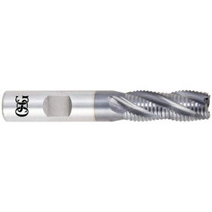 OSG 1-1/4" Diam, Fine Pitch, 4" LOC, 6 Flute Cobalt Roughing Square End Mill TiCN Finish, 6-1/2" OAL, 1-1/4" Shank Diam, Single End, 30° Helix 4562508 - 55151666