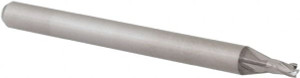 Accupro 0.06", 0.09" LOC, 1/8" Shank Diam, 1-1/2" OAL, 4 Flute, Solid Carbide Square End Mill Single End, Uncoated, Spiral Flute, 30° Helix, Centercutting, Right Hand Cut, Right Hand Flute, Series Miniature 6502317 - 62777305