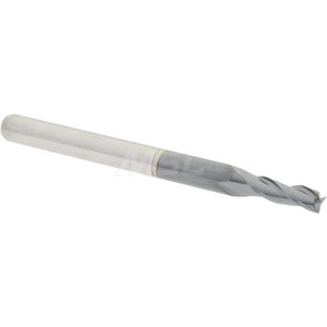 Accupro 3/32", 9/32" LOC, 1/8" Shank Diam, 1-1/2" OAL, 3 Flute, Solid Carbide Square End Mill Single End, AlTiN Finish, Spiral Flute, 30° Helix, Centercutting, Right Hand Cut, Right Hand Flute 12181859 - 82411430