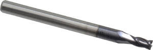 Accupro 3/32", 3/16" LOC, 1/8" Shank Diam, 1-1/2" OAL, 4 Flute, Solid Carbide Square End Mill Single End, AlTiN Finish, Spiral Flute, 30° Helix, Centercutting, Right Hand Cut, Right Hand Flute 12182711 - 01982198