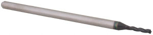 Accupro 1/16", 0.312" LOC, 1/8" Shank Diam, 2-1/2" OAL, 3 Flute, Solid Carbide Square End Mill Single End, AlTiN Finish, Spiral Flute, 30° Helix, Centercutting, Right Hand Cut, Right Hand Flute, Series Miniature AP62779111 - 62779111