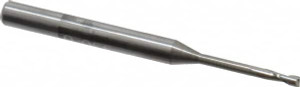 Accupro 0.055", 0.165" LOC, 1/8" Shank Diam, 1-1/2" OAL, 2 Flute, Solid Carbide Square End Mill Single End, Uncoated, Spiral Flute, 30° Helix, Centercutting, Series Miniature 6500690 - 64535339