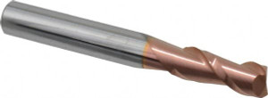 Accupro 19/64", 3/4" LOC, 5/16" Shank Diam, 2-1/2" OAL, 2 Flute, Solid Carbide Square End Mill Single End, TiCN Finish, Spiral Flute, 40° Helix, Centercutting, Right Hand Cut, Right Hand Flute 12181363 - 07770605