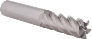 Accupro 1/2", 5/8" LOC, 1/2" Shank Diam, 2-1/2" OAL, 5 Flute, Solid Carbide Square End Mill Single End, Uncoated, Spiral Flute, 45° Helix, Centercutting, Right Hand Cut, Right Hand Flute 545S5000 - 56210297