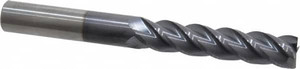 Accupro 7/16", 2" LOC, 7/16" Shank Diam, 4" OAL, 4 Flute, Solid Carbide Square End Mill Single End, AlTiN Finish, Spiral Flute, 40° Helix, Centercutting, Right Hand Cut, Right Hand Flute 12183077 - 01982743