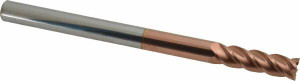 Accupro 7/16", 1-1/2" LOC, 7/16" Shank Diam, 6" OAL, 4 Flute, Solid Carbide Square End Mill Single End, TiCN Finish, Spiral Flute, 40° Helix, Centercutting, Right Hand Cut, Right Hand Flute 12183715 - 87829685