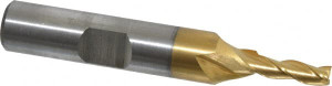 Cleveland 5/32", 1/2" LOC, 3/8" Shank Diam, 2-3/8" OAL, 3 Flute, High Speed Steel Square End Mill Single End, TiN Finish, Spiral Flute, 30° Helix, Centercutting, Right Hand Cut, Right Hand Flute, Series HG-3 C39670 - 87411732
