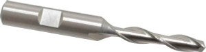 Cleveland 1/4", 1-1/4" LOC, 3/8" Shank Diam, 3-1/16" OAL, 2 Flute, High Speed Steel Square End Mill Single End, Uncoated, Spiral Flute, 30° Helix, Centercutting, Right Hand Cut, Right Hand Flute, Series HG-2 C39066 - 87402319