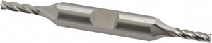 Cleveland 9/64", 7/16" LOC, 3/8" Shank Diam, 3-1/8" OAL, 4 Flute, Cobalt Square End Mill Double End, Uncoated, Spiral Flute, 30° Helix, Centercutting, Right Hand Cut, Right Hand Flute, Series HDC-4C C32927 - 87421517