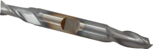 Cleveland 11/32", 9/16" LOC, 3/8" Shank Diam, 3-1/2" OAL, 2 Flute, High Speed Steel Square End Mill Double End, TiCN Finish, Spiral Flute, 30° Helix, Centercutting, Right Hand Cut, Right Hand Flute, Series HD-2 C33703 - 87391116