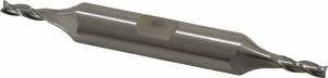 Cleveland 1/8", 3/8" LOC, 3/8" Shank Diam, 3-1/16" OAL, 3 Flute, High Speed Steel Square End Mill Double End, Uncoated, Spiral Flute, 30° Helix, Centercutting, Right Hand Cut, Right Hand Flute, Series HD-3 C39575 - 87413837