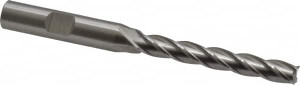 Cleveland 9/32", 2" LOC, 3/8" Shank Diam, 3-3/4" OAL, 4 Flute, High Speed Steel Square End Mill Single End, Uncoated, Spiral Flute, 30° Helix, Centercutting, Right Hand Cut, Right Hand Flute, Series HG-4C C33430 - 87417036