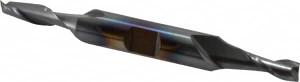 Cleveland 7/32", 1/2" LOC, 3/8" Shank Diam, 3-1/4" OAL, 2 Flute, Cobalt Square End Mill Double End, TiCN Finish, Spiral Flute, 30° Helix, Centercutting, Right Hand Cut, Right Hand Flute, Series HDC-2 C32886 - 87426961