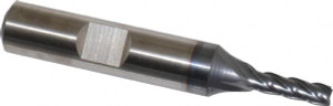 Cleveland 5/32", 1/2" LOC, 3/8" Shank Diam, 2-3/8" OAL, 4 Flute, Powdered Metal Square End Mill Single End, TiCN Finish, Spiral Flute, 37° Helix, Centercutting, Right Hand Cut, Right Hand Flute, Series PM-4 C31988 - 87433918